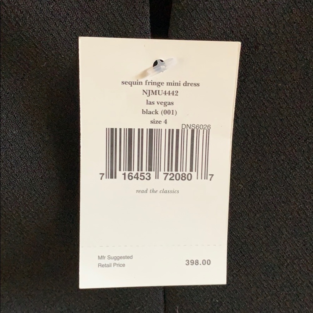 NWT Kate spade mini sequin fringe dress size 4 - Picture 5 of 5